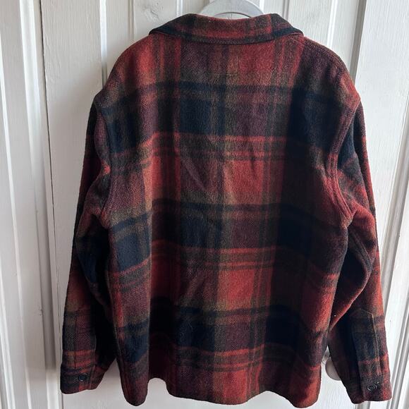 Vintage 1950s Faribault Woolen Mills Faribo Woolens Wool Plaid Shirt Jacket - Picture 6 of 7